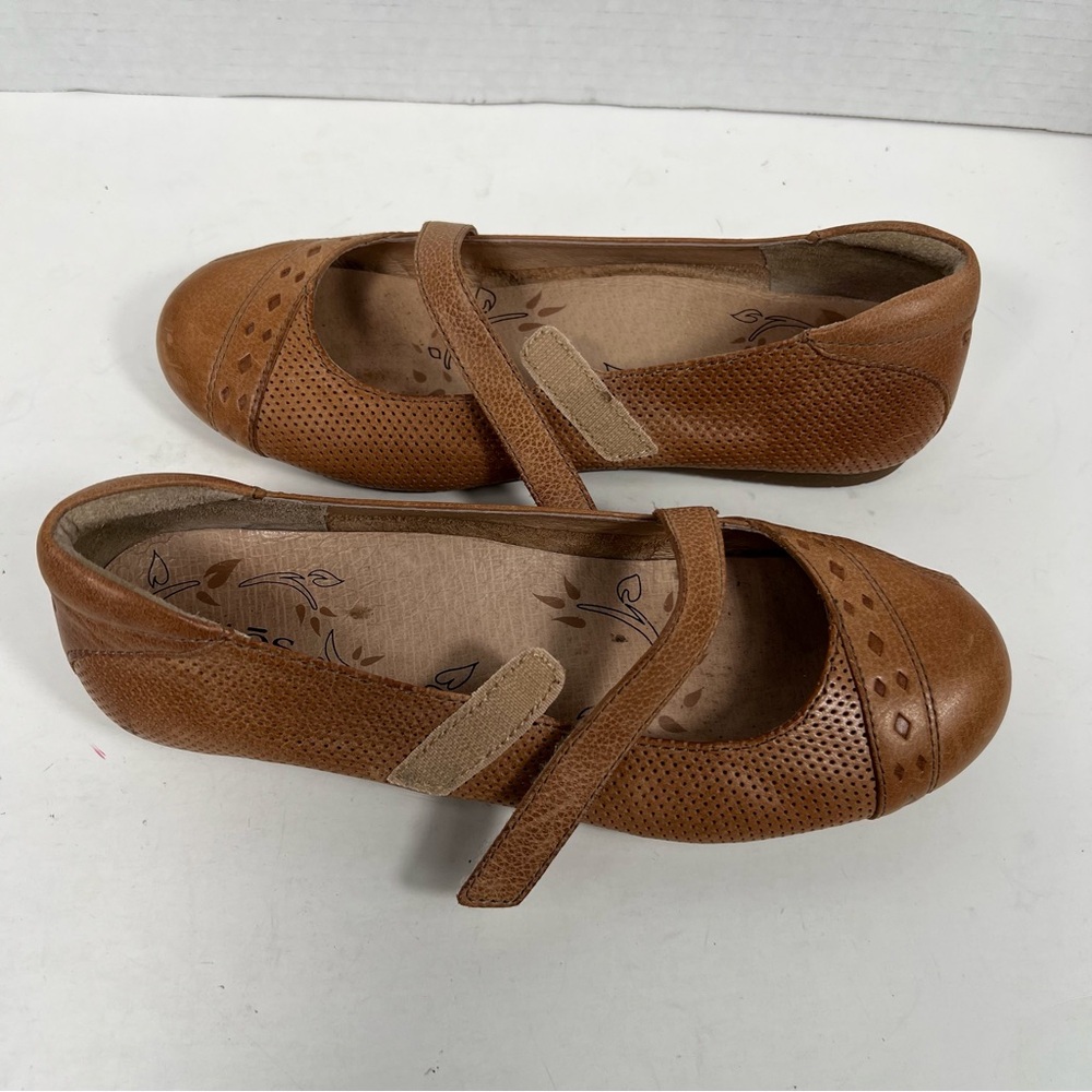 Taos Scamp Women’s Shoes 6 Brown Leather Mary Jane Comfort Flats Arch Support - Picture 9 of 14